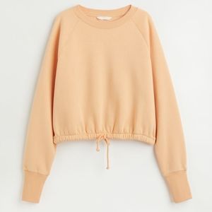 H&M Light Orange Drawstring Sweatshirt